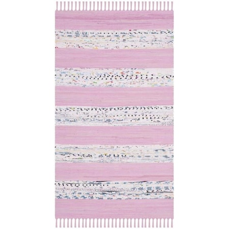 Safavieh 2 ft.-6 in. x 4 ft. Accent Montauk Hand Woven Rug Ivory & Light Pink MTK720E-24